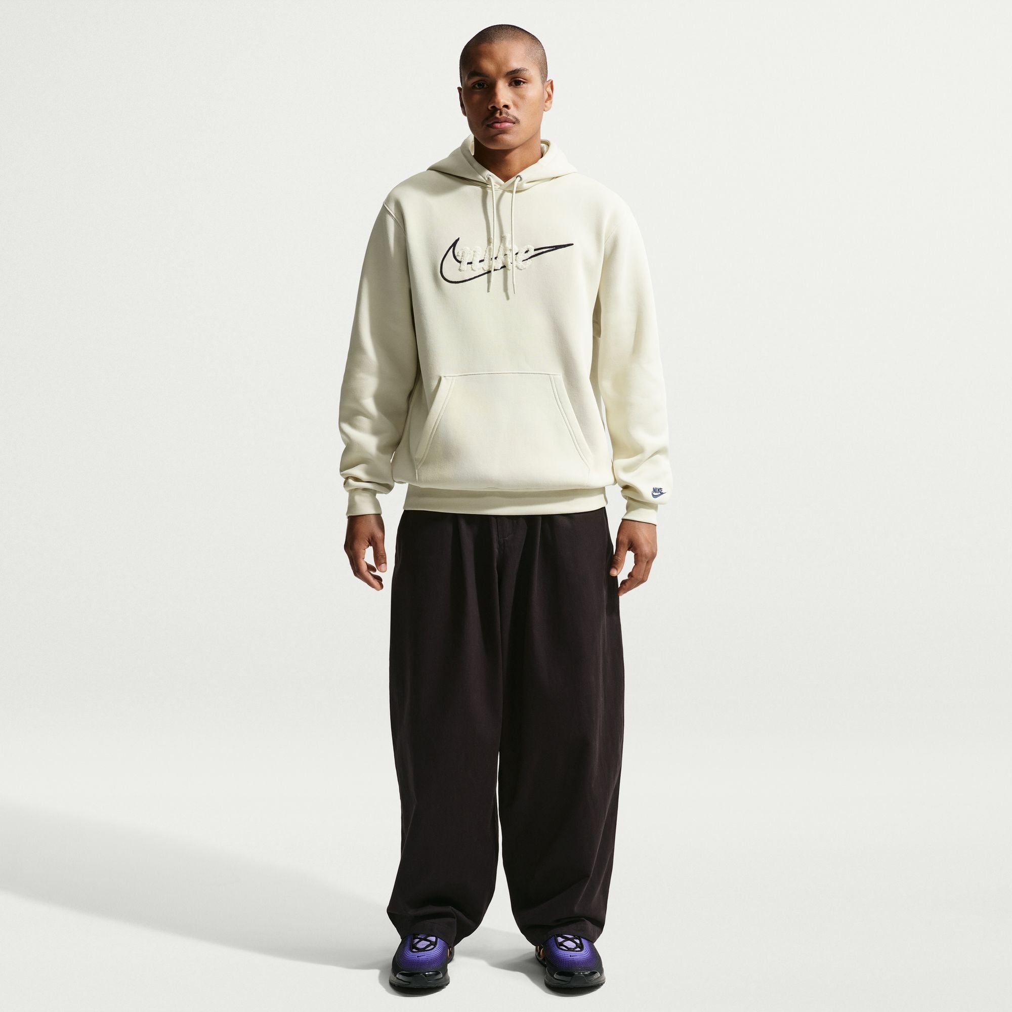 Nike Mens Fleece Hoodie - Light Khaki
