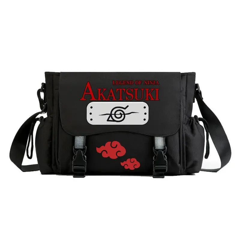 Naruto Anime Backpack, Includes Pencil Case and External Charging Port, Uzumaki Akatsuki School Students Schoolbag Leisure Computer Bag