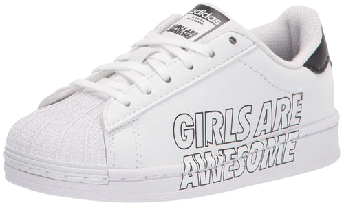 adidas Originals Superstar Sneaker White/White/Black (Girls are Awesome) 10.5 US Unisex Little Kid