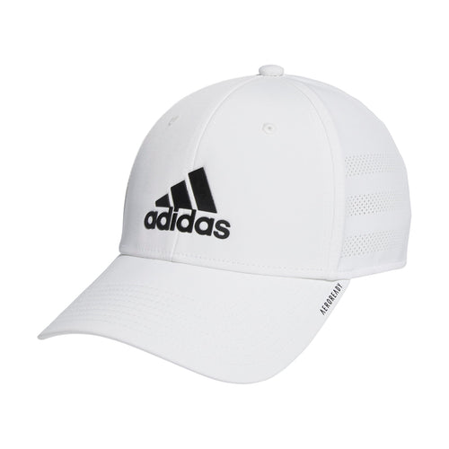 adidas Mens Gameday Structured Stretch Fit Hat Discontinued White/Black Large-X-Large